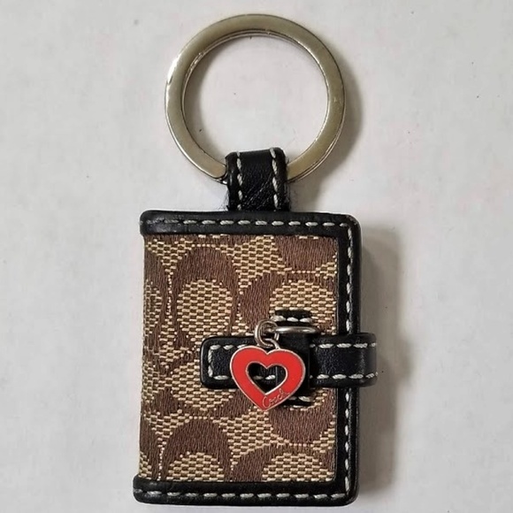 Coach Accessories - Coach Signature C Photo Keychain Heart Charm